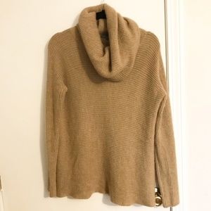 VINCE Wool Brown Cowl Sweater M 1174